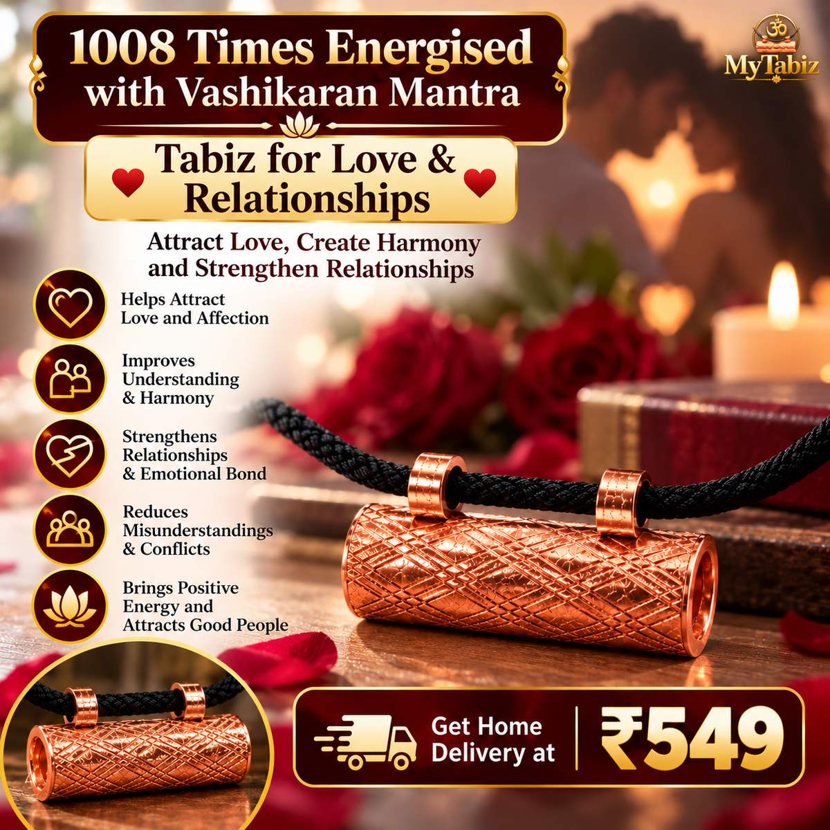 Vashikaran Mantra Energised Tabiz for Love & Relationship